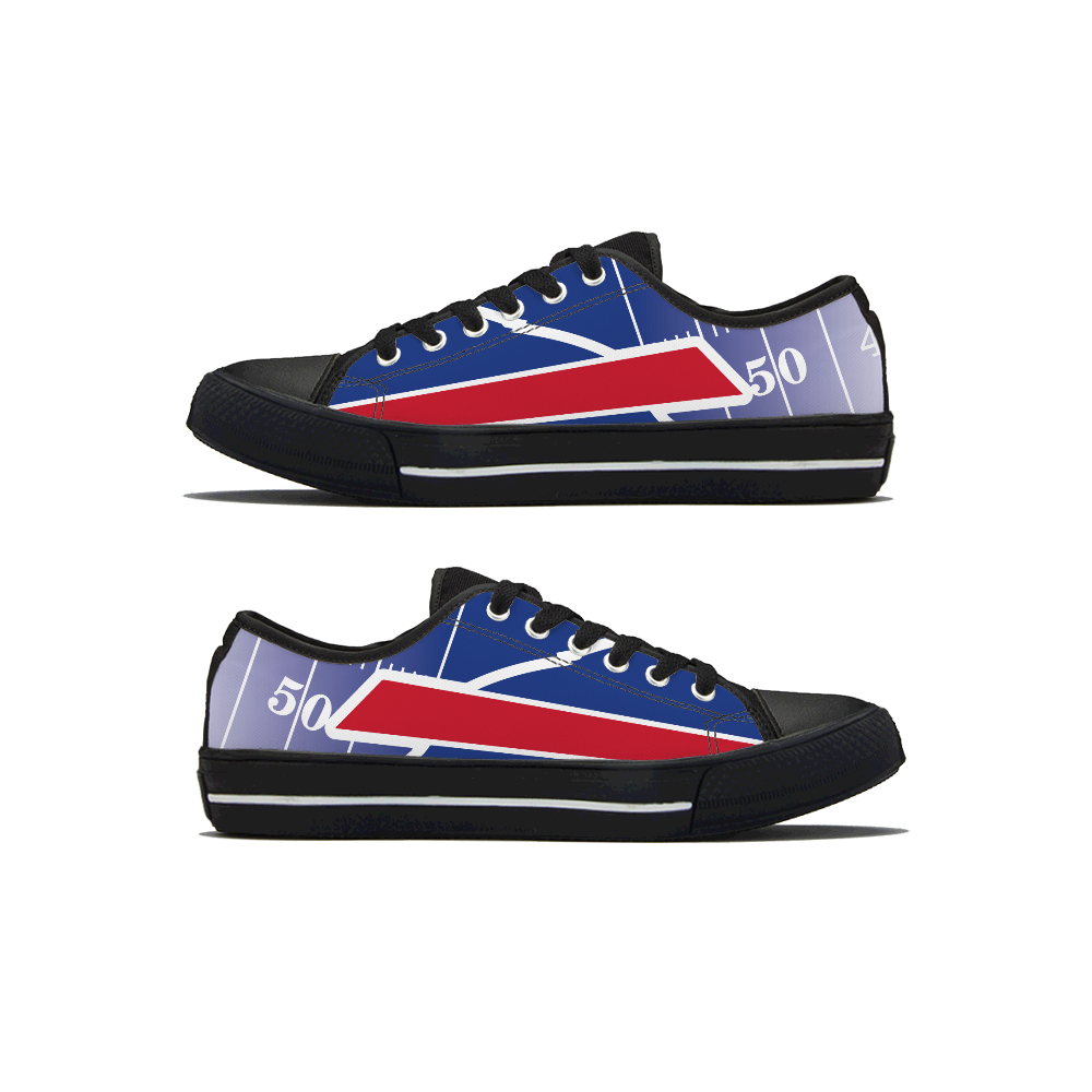 Men's Buffalo Bills Low Top Canvas Sneakers 001